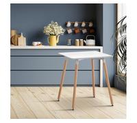 Mesa de cocina viborg madera blanco 60x60x70 cm