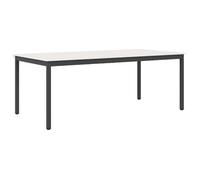 vidaXL Mesa de comedor blanca, 200 x 100 x 75 cm, hecha de madera maciza de pino