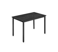 Mesa de Comedor 70 x 110 x 77 cm Negro Ébano y Negro Mate