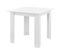 Mesa de comedor algermissen - para 4 personas - aglomerado 80 x 80 x 76 cm blanco [en.casa]