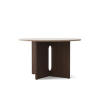 Mesa de Comedor Androgyne Ø120 cm Roble Tinte Oscuro/Kunis Breccia Arena
