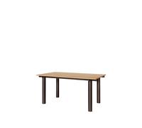 Mesa de comedor Atura de , 160 x 90, chapa de roble y chocolate oscuro