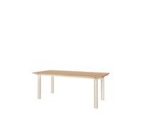 Mesa de comedor Atura de , 200 x 90 cm, chapa de roble y cachemira clara