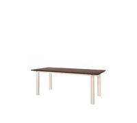 Mesa de comedor Atura de , 200 x 90 cm, color cachemir claro/roble teñido oscuro