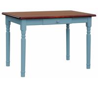 Mesa de comedor azul con cajón Mesa de cocina Mesa MADERA DE PINO Estilo...