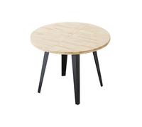 Mesa de comedor BergE redonda extensible Ø100x76 cm Adec Nordish oak/black 76.00