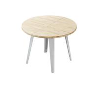Mesa de comedor BergE redonda extensible Ø100x76 cm Adec Nordish oak/white 76.00
