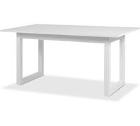 Mesa de comedor blanca extensible, de 160 a 200 cm, mesa de comedor moderna para