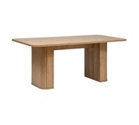 Mesa De Comedor "colva" En Chapa Efecto Madera L180cm - Atmosphera Createur D'interieur