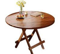 Mesa de comedor compacta redonda de 40 pulgadas para 2-4 muebles de cocina extensibles que ahorran espacio, elegante diseño de madera marrón, perfecto para espacios pequeños (70 cm - 28 pulgadas)
