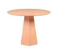 Mesa de comedor con pie central en madera de fresno (100cm) - nest