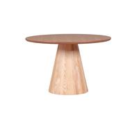 Mesa de comedor con pie central en madera de fresno (120cm) - nest