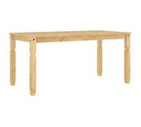 vidaXL Mesa de comedor Corona – Madera maciza de pino 160x80x75 cm