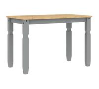 Mesa De Comedor Corona Madera Maciza De Pino Gris 112x60x75 Cm Vidaxl