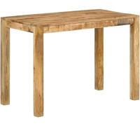 Mesa de comedor de 110x55x76 cm, fabricada en madera maciza de mango. Ideal para comedor o como mesa para juegos de mesa
