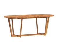 Mesa De Comedor De Jardín Ovalada De 200x90x75 Cm, Madera Maciza De Acacia Vidaxl