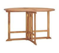 Mesa De Comedor De Jardín Plegable Teca Maciza Ø110x75 Cm Vidaxl