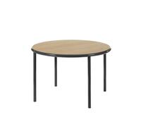 Mesa de Comedor de Madera Ø120 Negro/ Roble