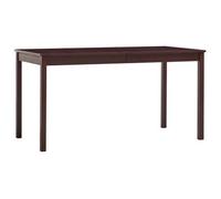 vidaXL Mesa de comedor de madera de pino 140x70x73 cm Marrón oscuro