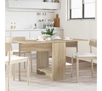Mesa de comedor de madera laminada, color Sonoma, dimensiones 138 x 70 x 73,5 cm, rectangular, extensible, plegable, con estante, diseño moderno, ideal para cocina, comedor, familia, invitados, y que