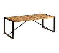 Mesa De Comedor De Madera Maciza De Mango 220x100x75 Cm Vidaxl