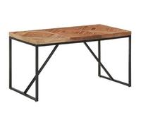 vidaXL Mesa de comedor de madera maciza de mango y acacia 140x70x76 cm