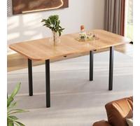 Mesa de comedor extensible de 120-160 cm – Mesa de cocina clásica y mesa de comedor en color madera, mesa de comedor moderna para 4-6 personas