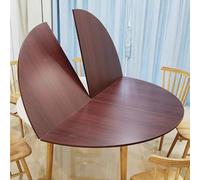 Mesa de comedor extensible de teca de 4 pliegues, extensor de mesa redonda de 120 cm para espacios pequeños, fácil instalación y reemplazo, perfecto para comedor y cocina