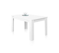 13Casa Mesa de comedor extensible Kendra Blanco brillo 140-190x90x78 cm