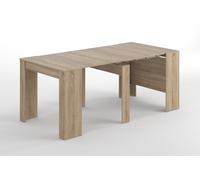 Mesa de comedor extensible madera (51/237x90) cm marrón