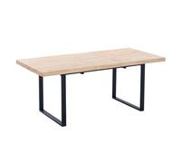 Adec Group Mesa extensible de comedor Natural - Roble salvaje/Negro 140-180x80x76 cm
