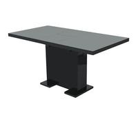 Mesa De Comedor Extensible Negra Con Brillo Vidaxl