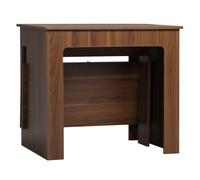 Mesa de comedor extensible para 4-6 personas mesa auxiliar multifuncional para estudio cocina 180x85x75 cm marrón