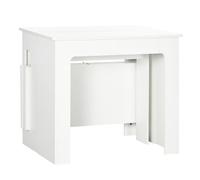 Mesa de comedor extensible para 4-6 personas mesa auxiliar multifuncional para estudio cocina 180x85x75 cm blanco