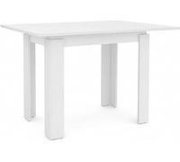 Mesa de comedor extensible para familia, 90 120 cm, color blanco. Mesa compacta y funcional para la cocina, que ahorra espacio. Mesa de comedor moderna y pequeña, ideal para 2 6 personas. Mesa rectang