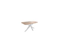 Mesa de comedor extensible xena en roble y blanco nordish