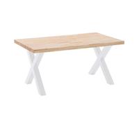 Duehome Mesa de comedor X-Loft 160 Roble salvaje - Blanco 160x90 cm