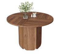 Mesa de comedor fija redonda 120 cm de mdf,nogal