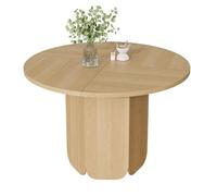 Mesa de comedor fija redonda 120 cm de mdf,roble