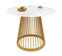 Mesa de comedor fija redonda 80 cm de mdf,blanco