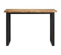 Mesa de comedor genérica de madera de mango macizo, 110 cm | Durable y estable, tapa resistente, fácil de limpiar, estilo minimalista para cocina y comedor
