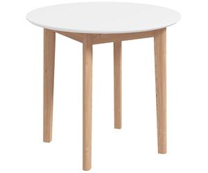 Mesa de comedor HOMCOM, mesa redonda de cocina para 2 personas, mesa de comedor, madera, blanca