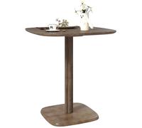 Mesa de comedor HOMCOM para 4 personas, mesa de cocina de estilo moderno con bandeja para bebidas, 70x70 cm, marrón