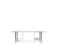 Mesa de Comedor Lager 90x200 Vidrio/ Aluminio