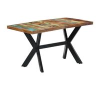 Mesa de comedor "Living Store", 140x70x75 cm, madera maciza de aspecto envejecido