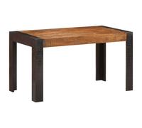 Mesa de comedor Living Store, 140x70x76 cm, madera maciza de mango con acabado rugoso