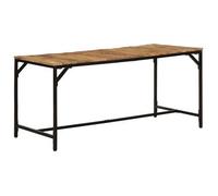 Mesa De Comedor Madera Maciza De Mango Sin Tratar 160x80x75 Cm Vidaxl