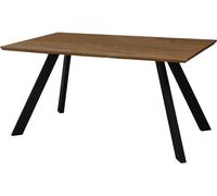 Mesa de comedor "manhattan" roble / negro - 160 x 90 x 75,5 cm