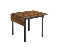 Mesa de Comedor Marrón Rústico y Negro