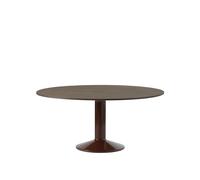 Muuto Mesa pedestal Midst Dark oiled oak-dark red. Ø160 cm